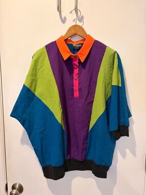 Vintage Silver Threads Retro 80s 90’s Windbreaker Jacket